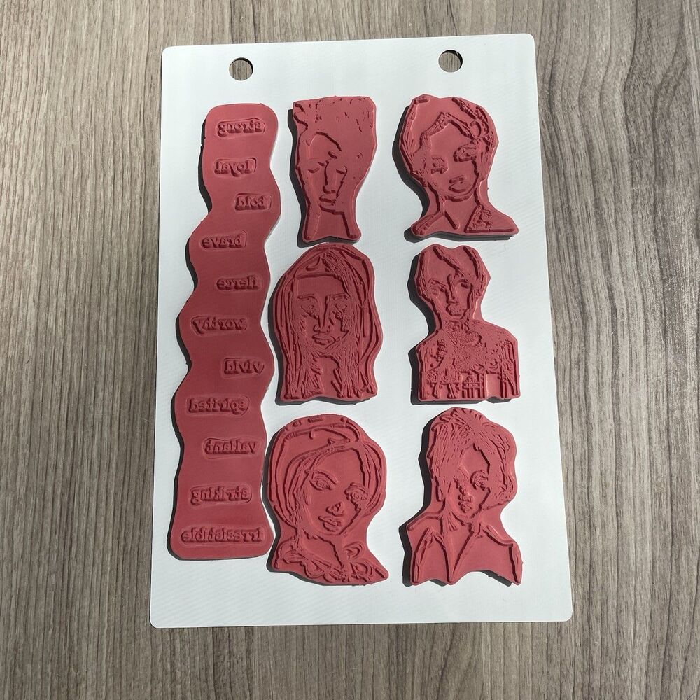 NEW Ranger MDR-41290 Dina Wakley Media Cling Stamps 6"X9"- All The Gals - Picture 2 of 2